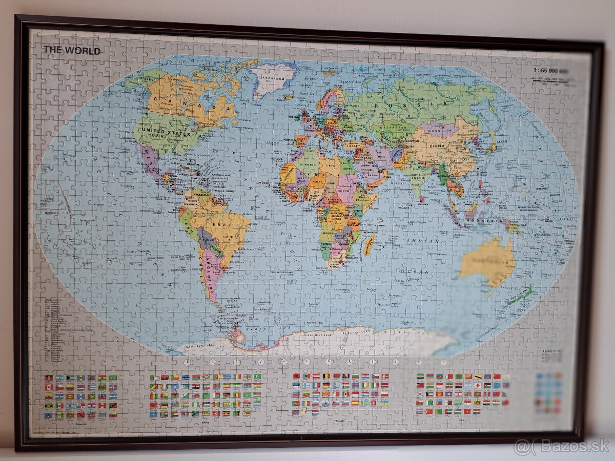 Puzzle obraz mapa sveta