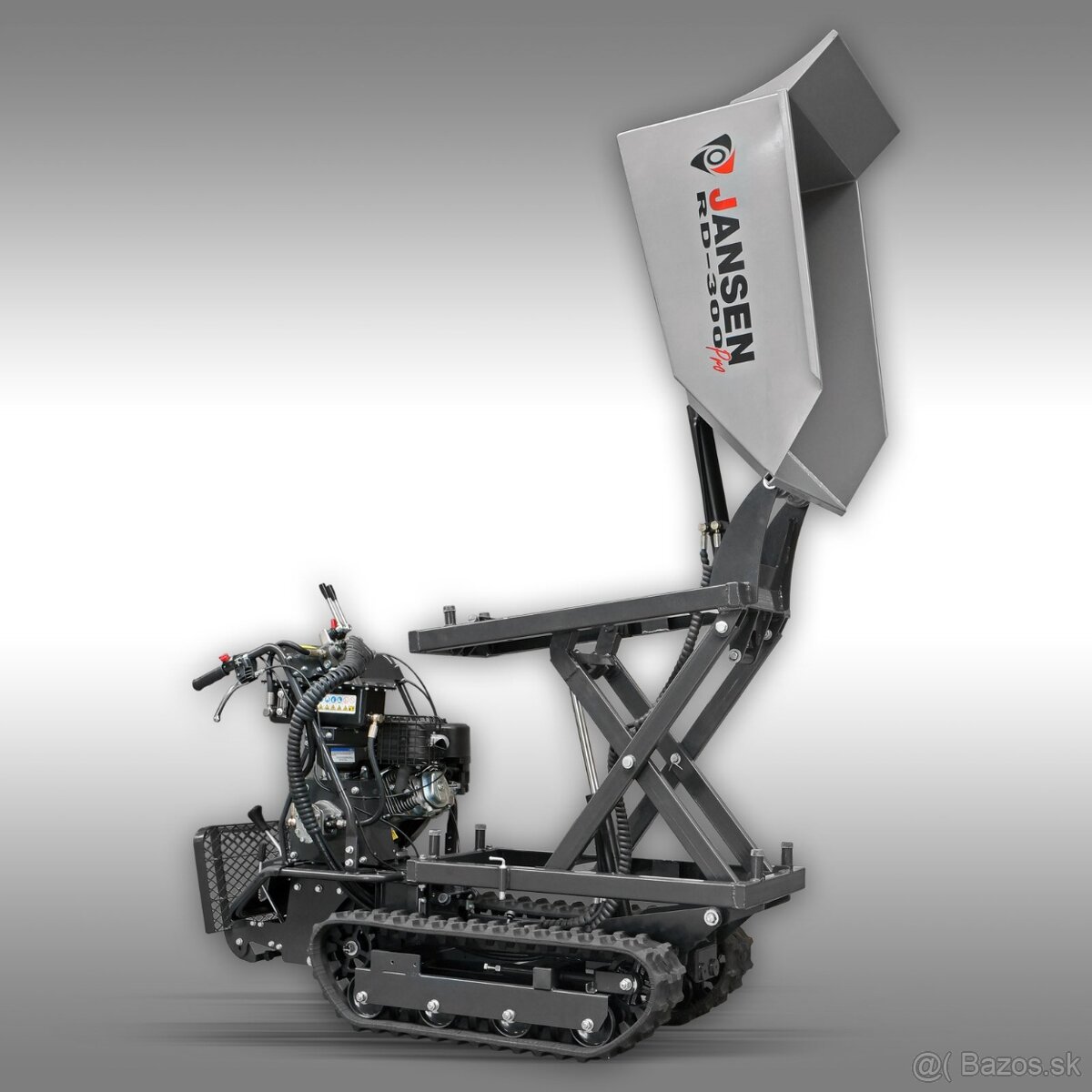 Minidumper JANSEN RD-300pro - výškové vyklápanie