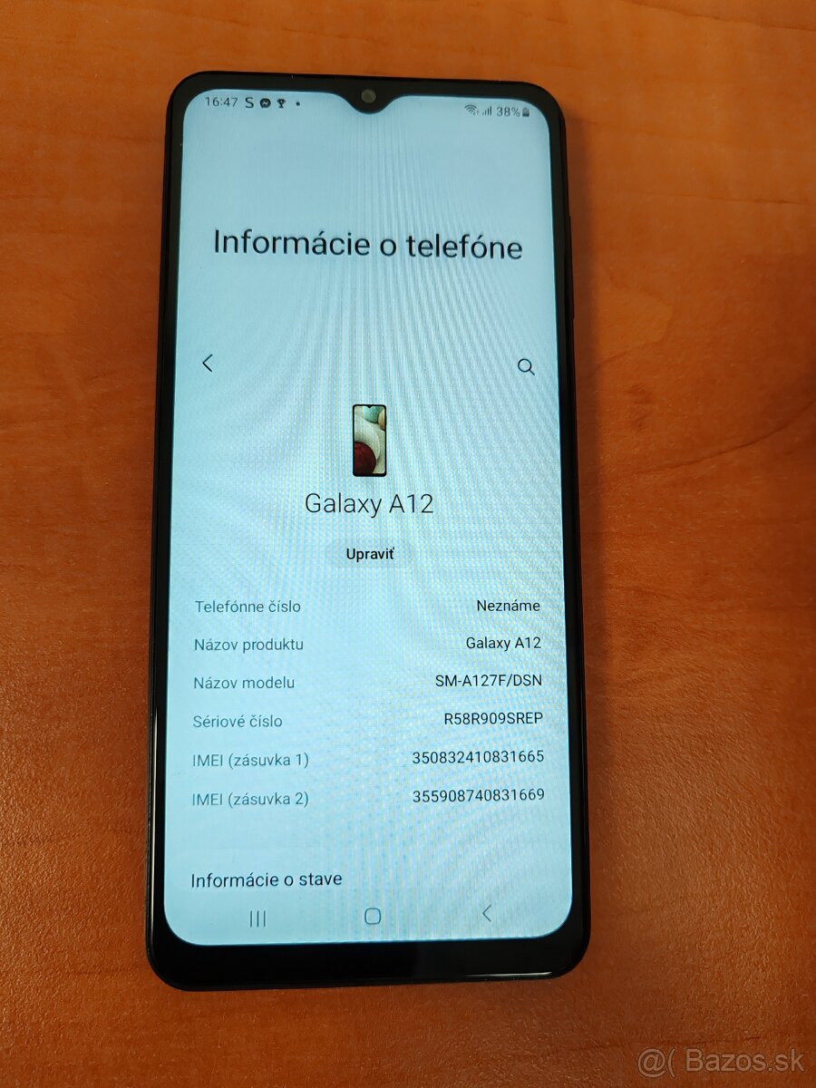 Samsung A12 čierny, ako nový, 64GB