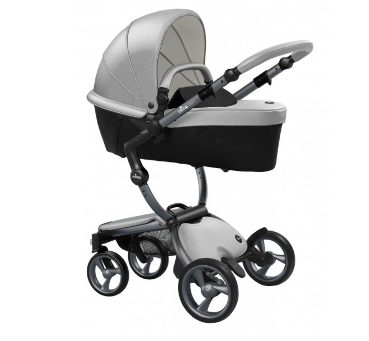 MIMA-XARI-BLACK, MIMA XARI kočík 3G Argento + podvozok black