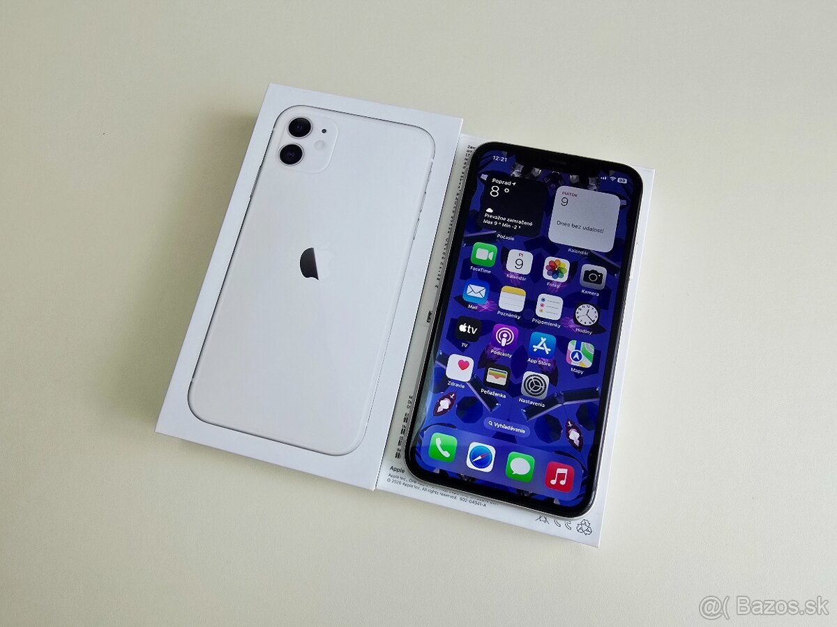 APPLE IPHONE 11 64GB WHITE ,ZDRAVIE BATERKY 100%
