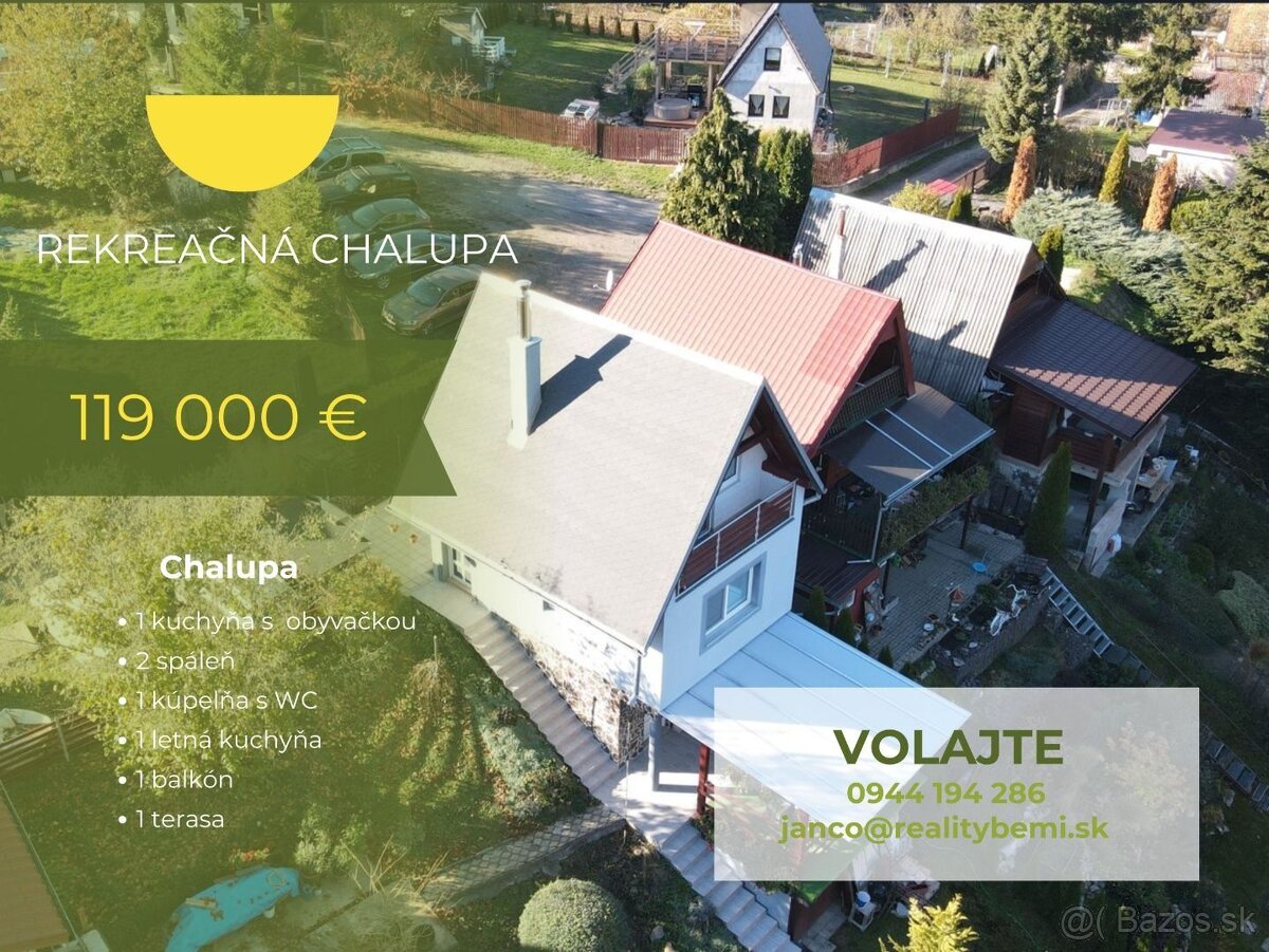 PREDAJ - REKREAČNÁ CHALUPA ID 021-13-FIJA