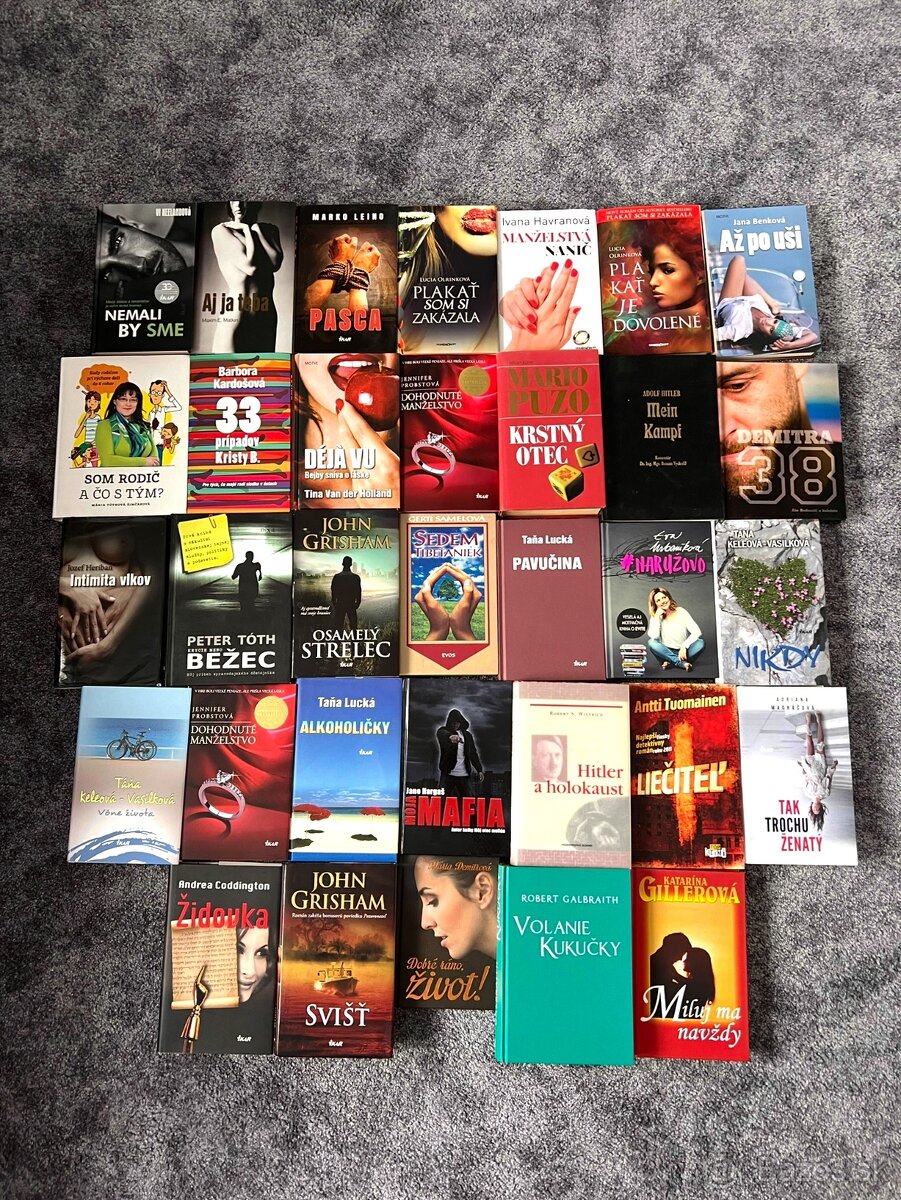 📚 VEĽKÝ BALÍK KNÍH NA PREDAJ – RÔZNE ŽÁNDRE 📚