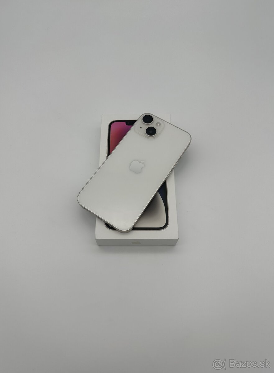 iPhone 14 128GB Starlight KOMPLET (100% Batéria) + DARČEK