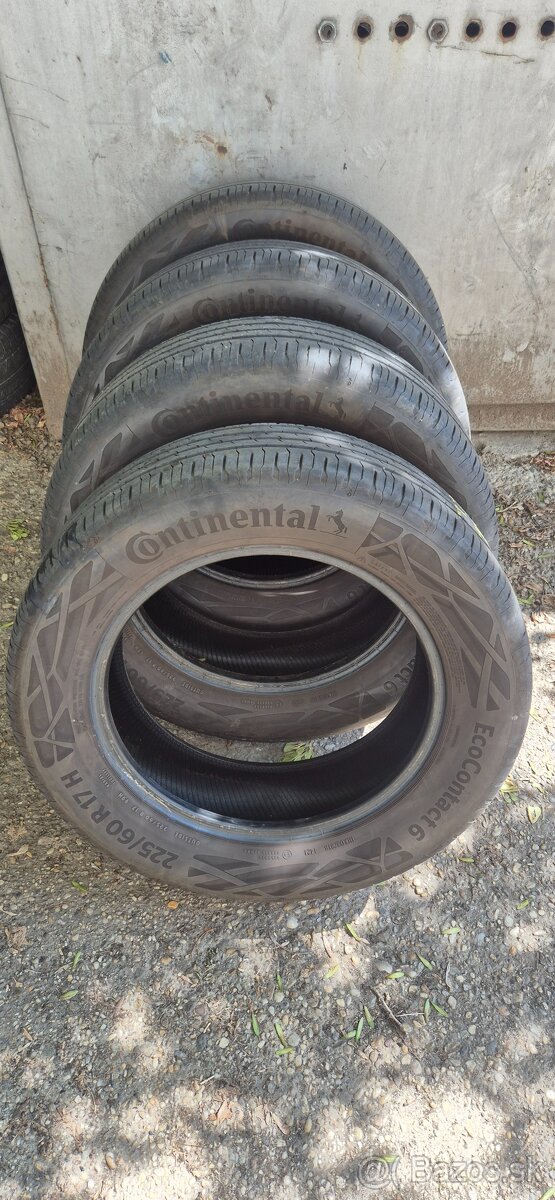Predám 4ks.letné pneumatiky continental 225/60R17 99H.
