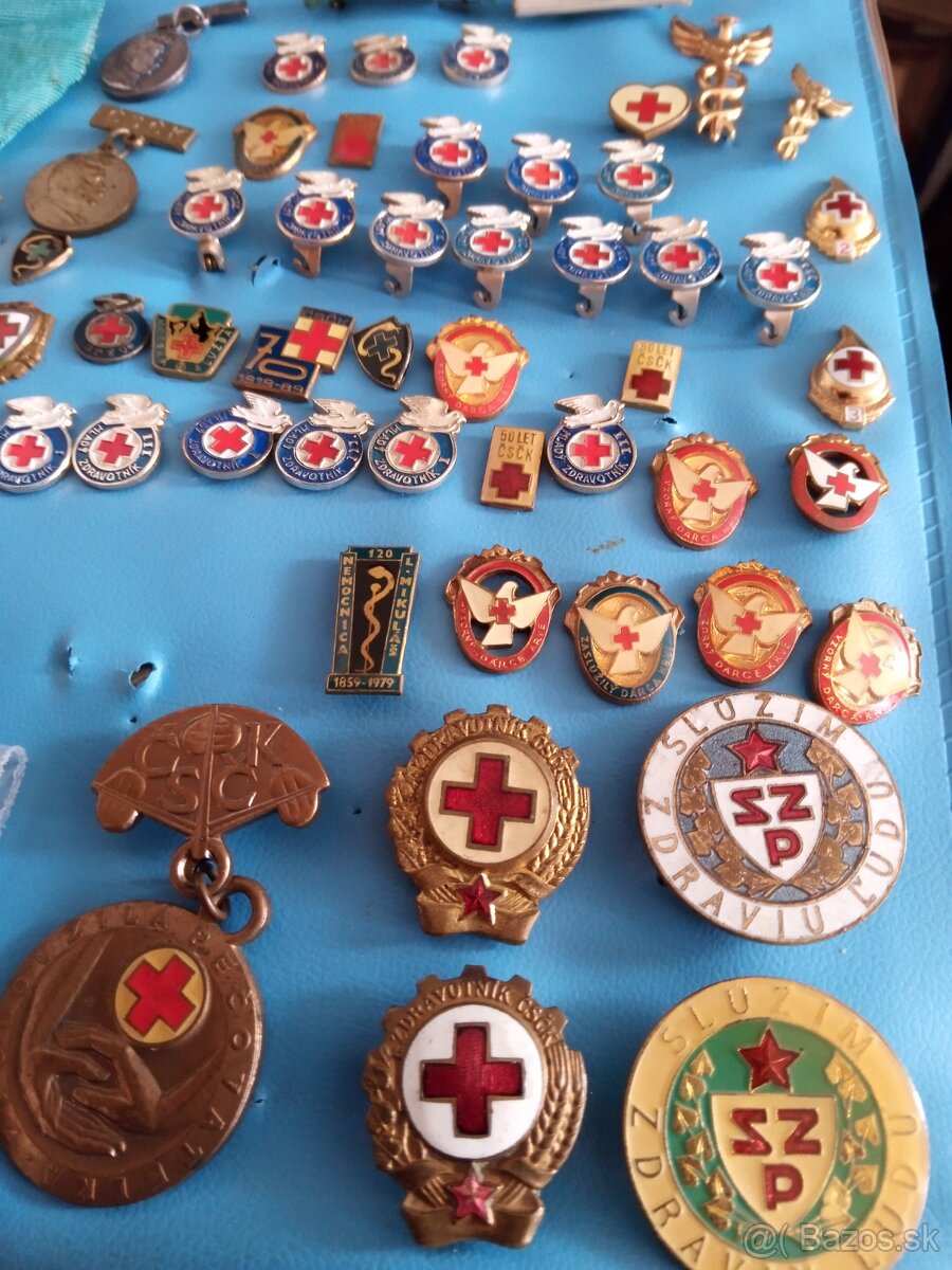 Zdravotnícke odznaky.CSCK.SCK.Krv.Jansky