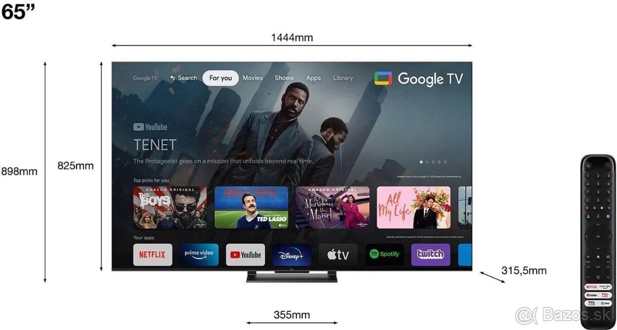 65" TCL 65C745 - málo používaný