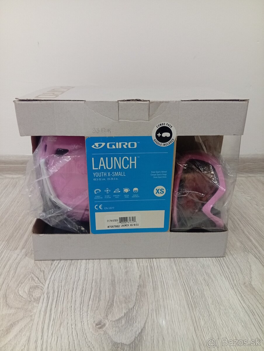 Predám lyžiarsku prilbu+okuliare značky GIRO