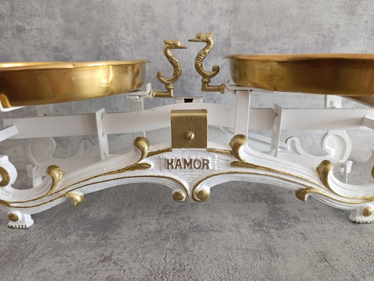 Staré 5kg dvoumiskové váhy KAMOR po renovaci.