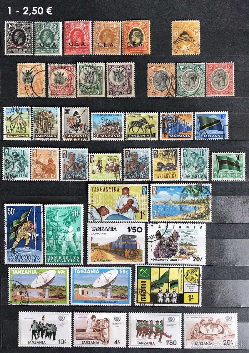 poštové známky - Tanzánia, Rwanda