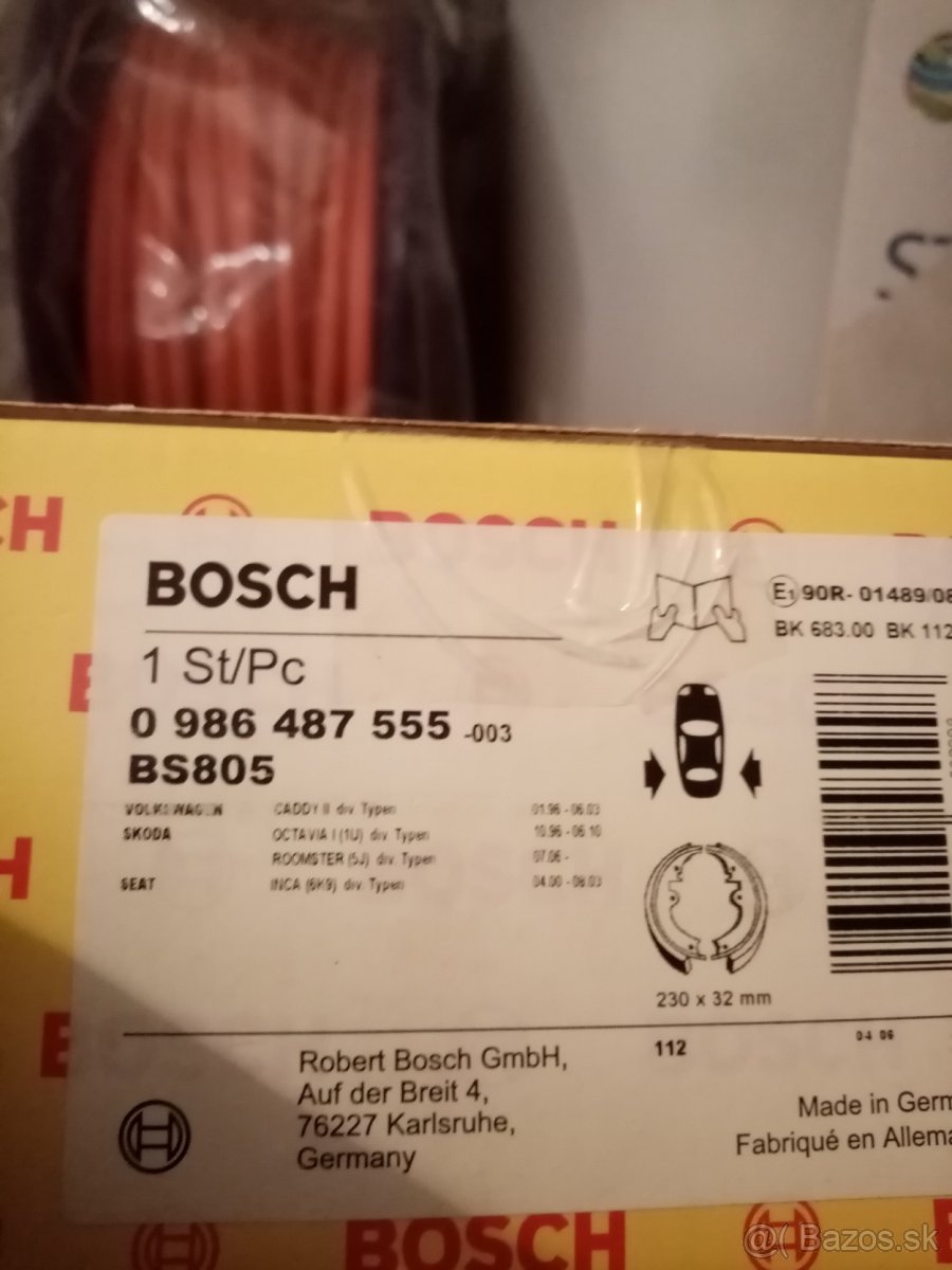 Octavia 1 zadné brzdove obloženie Bosch