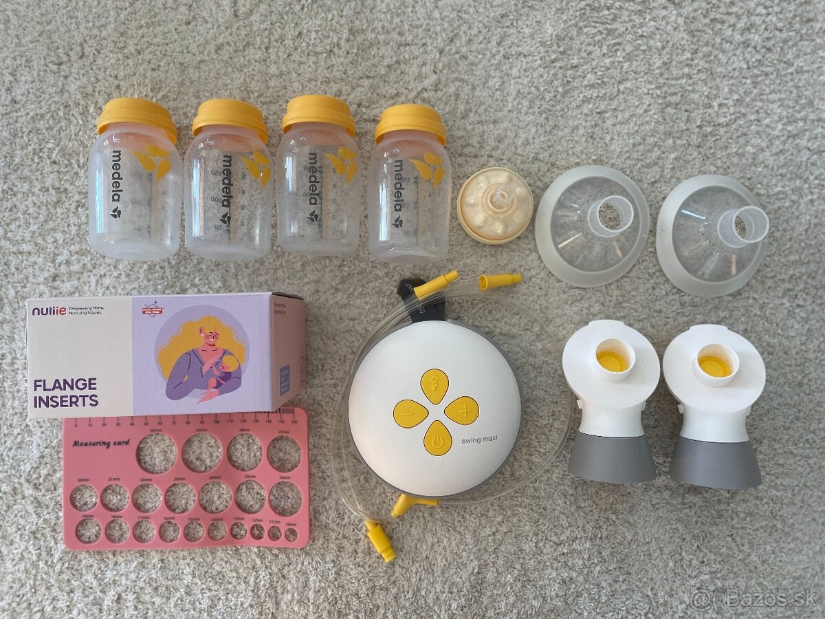 Elektricka odsavacka mlieka Medela + nastavce na bradavky