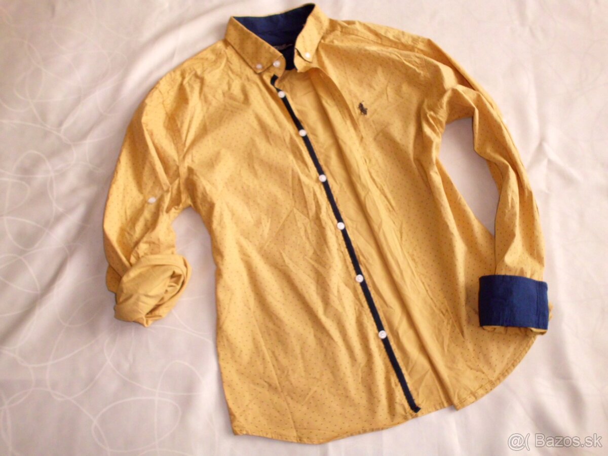 Ralph Lauren  pánska slim fit košeľa roll up rukáv M
