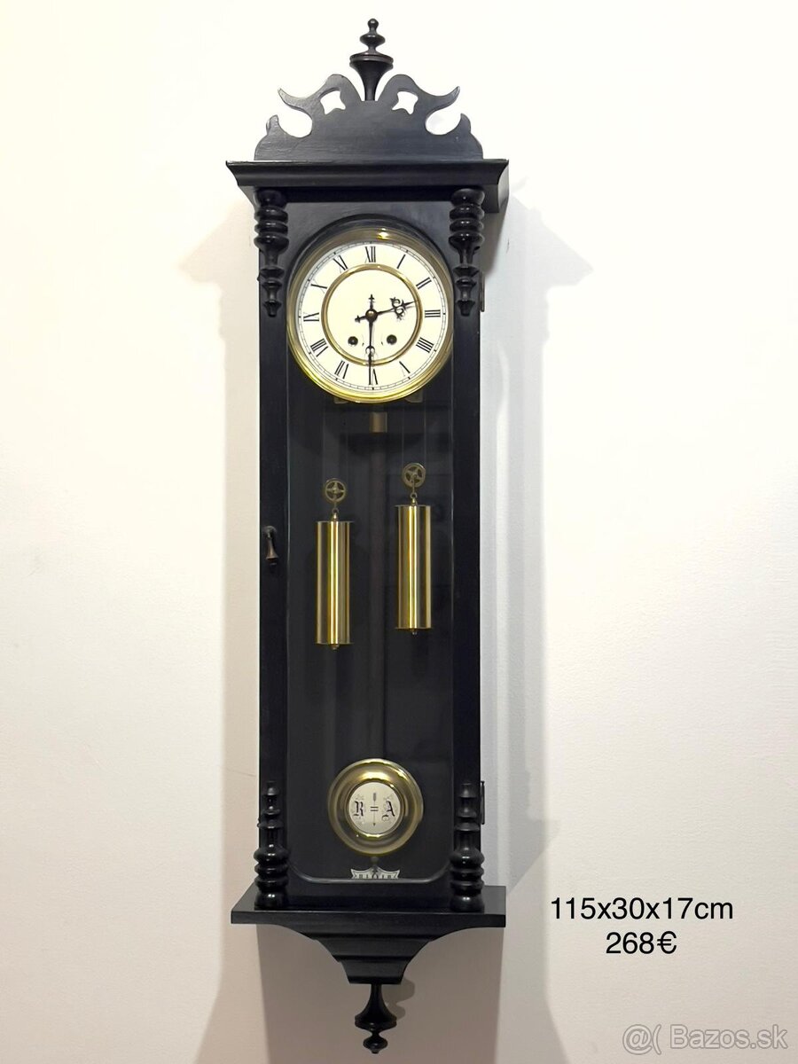 Regulier hodiny dvoch závažové