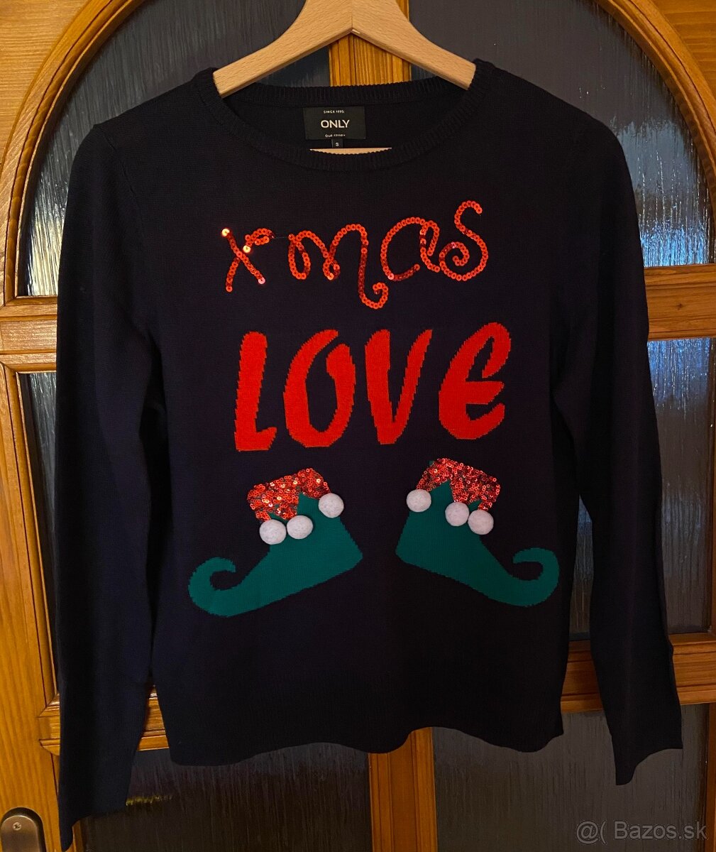 Tmavomodrý vianočný sveter