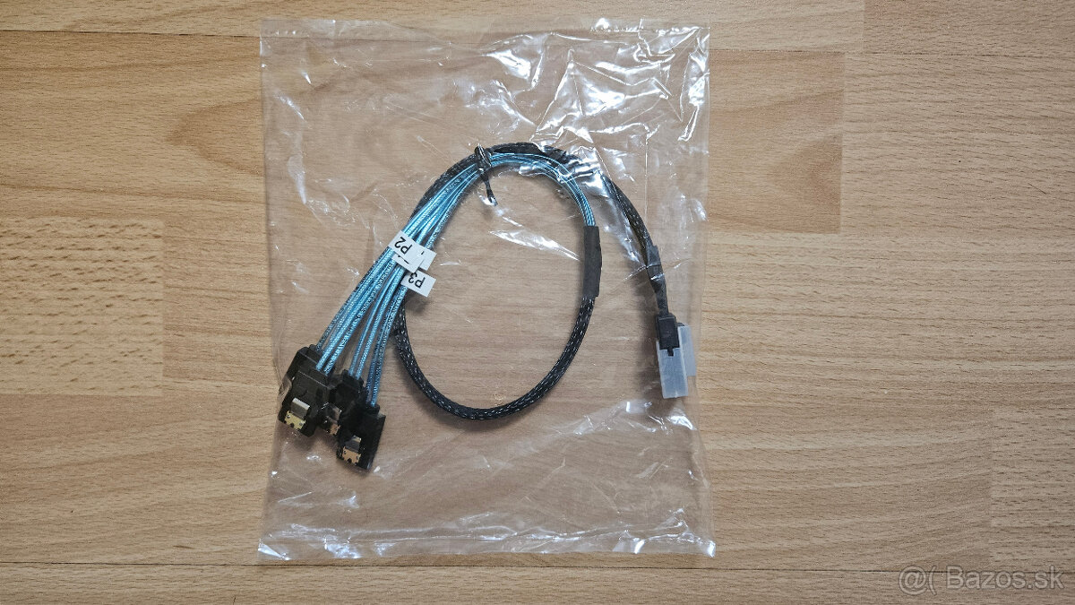 Kábel SFF-8087, Mini-SAS na 4xSATA, 0,5m