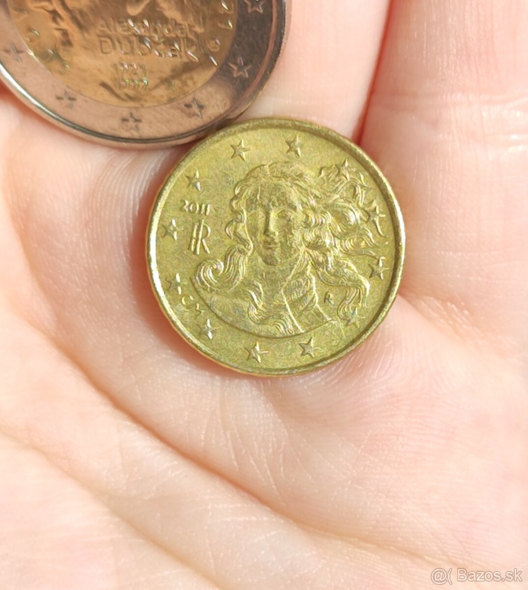 10 centová minca z TalianskaZobrazuje Venušu od Botticelliho