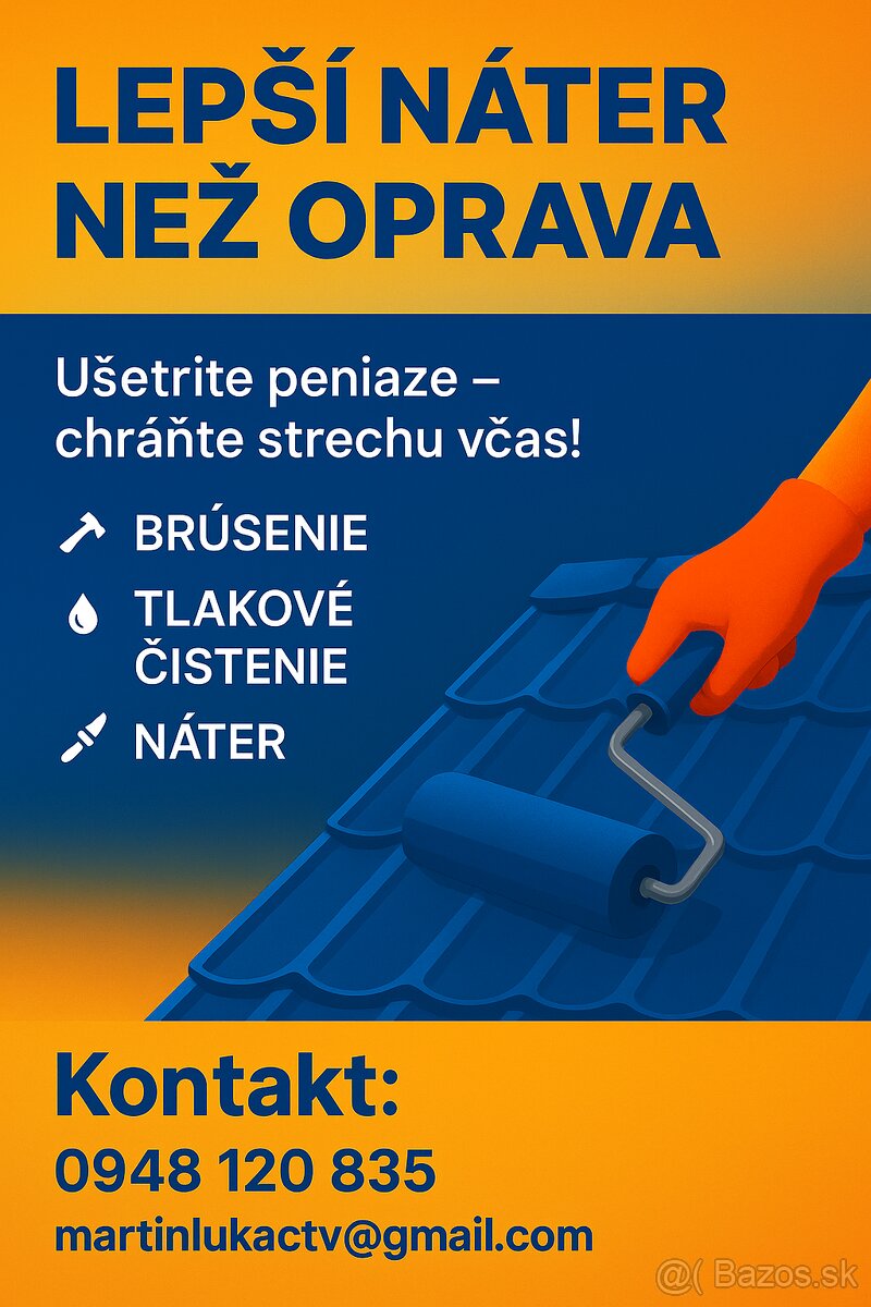 Strechy Nátery Maľovanie Čistenie