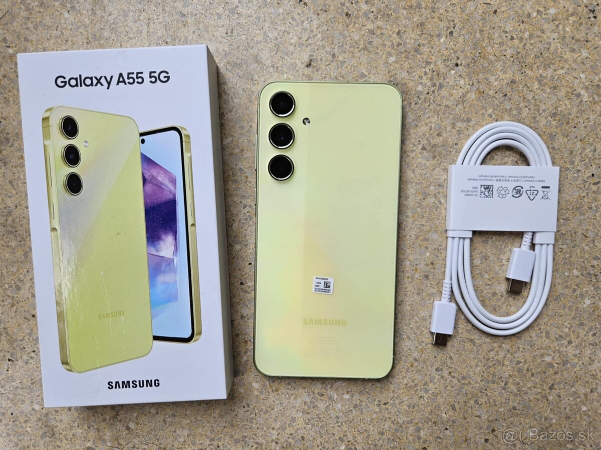 Samsung Galaxy A55 5G 8GB/128GB,zlty,ako novy,zaruka