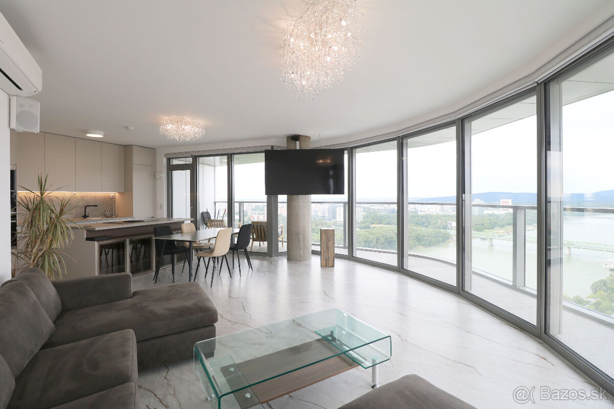 Prenájom luxusného 3 izbového bytu v objekte EUROVEA TOWER