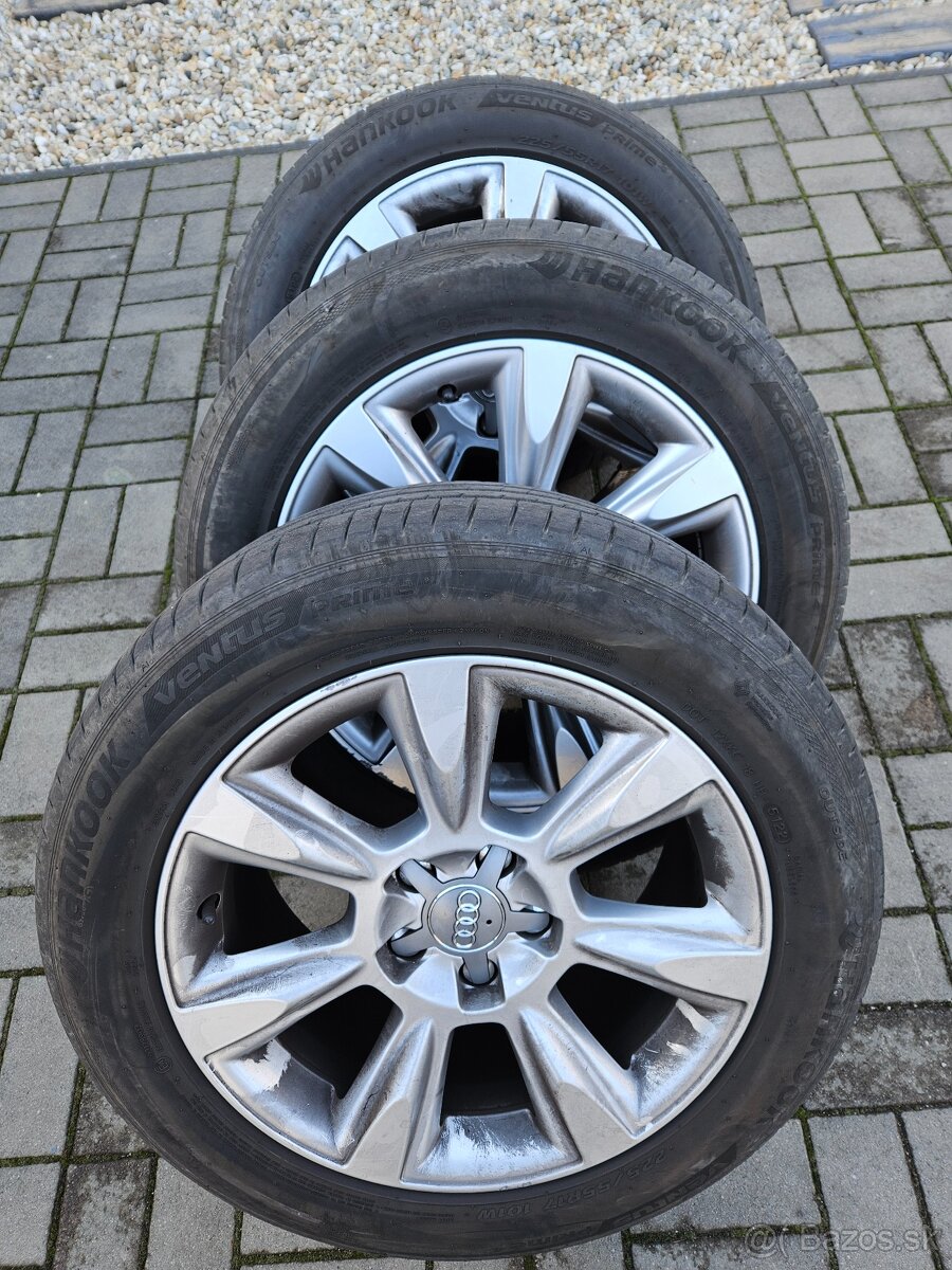 Predám alu disky Audi R17 letné pneu 225/55R17