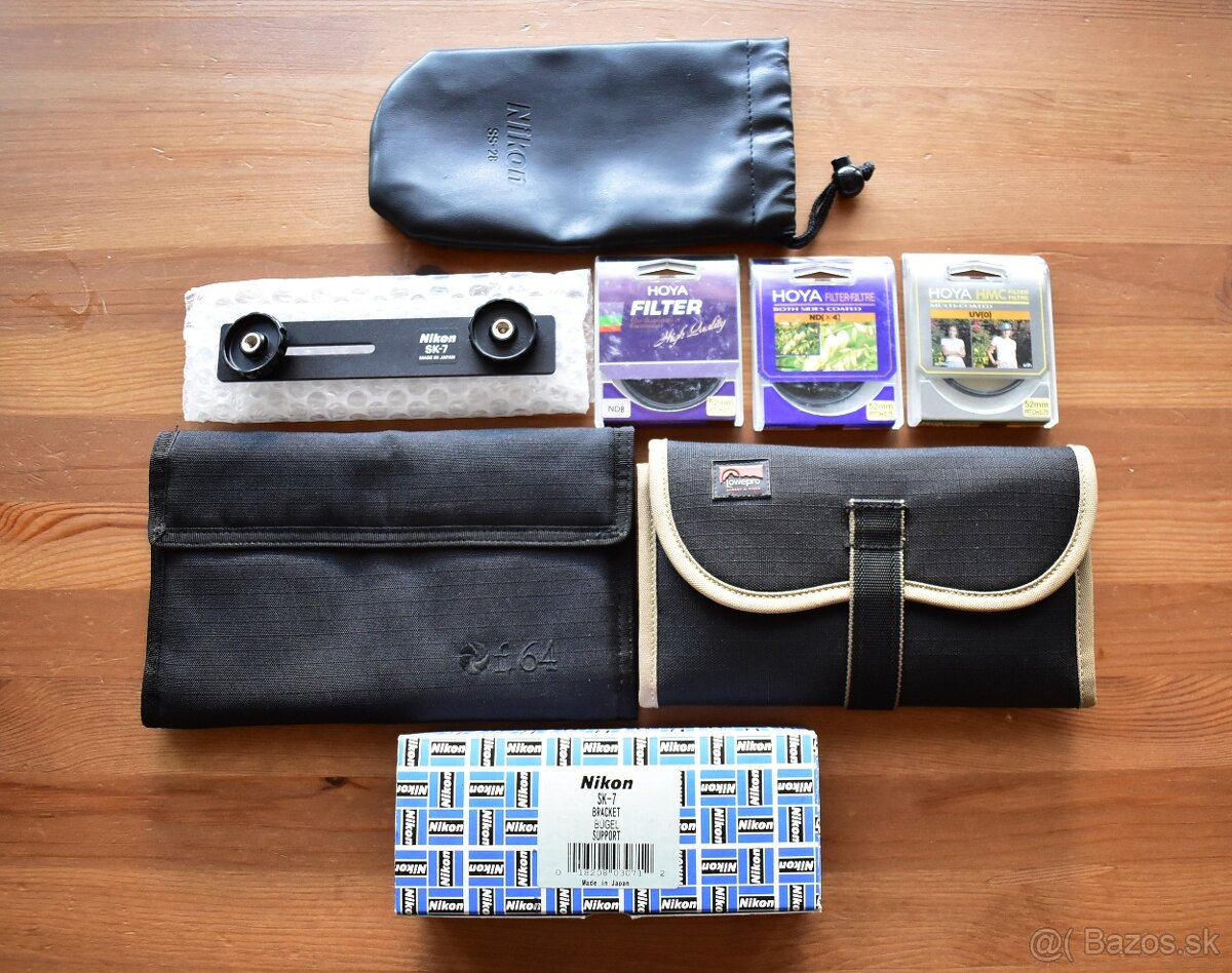 Filtre, držiak SK7, púzdra, rámiky na diáky