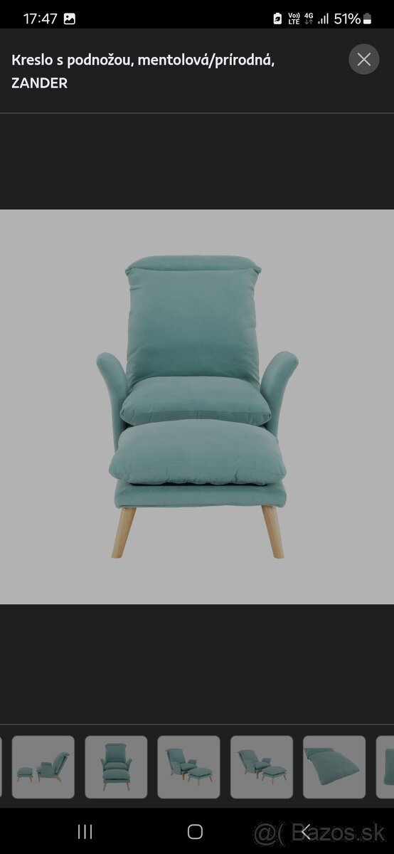 Polohovatelne kreslo