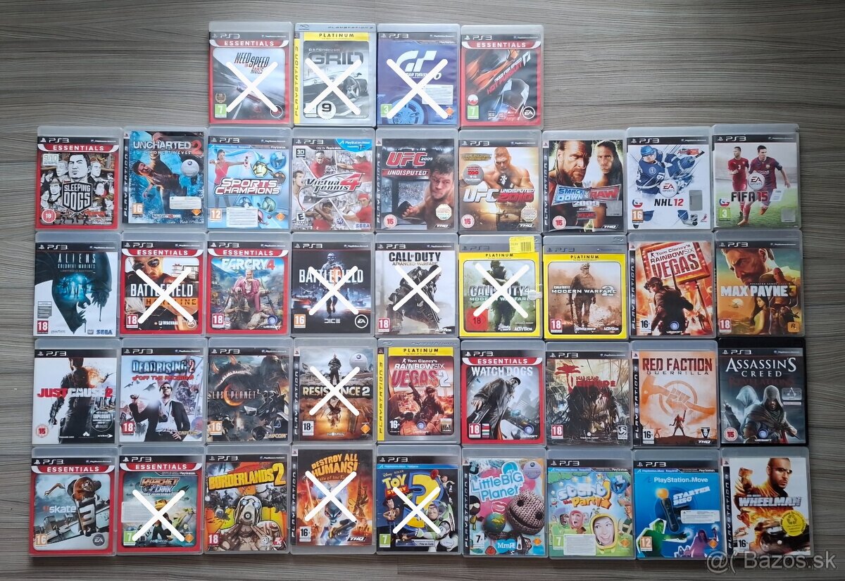 Predam hrane originalne hry na ps3