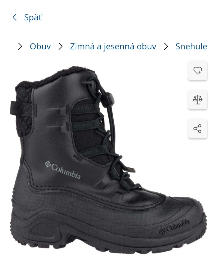 Zimná obuv detská veľkosť 37