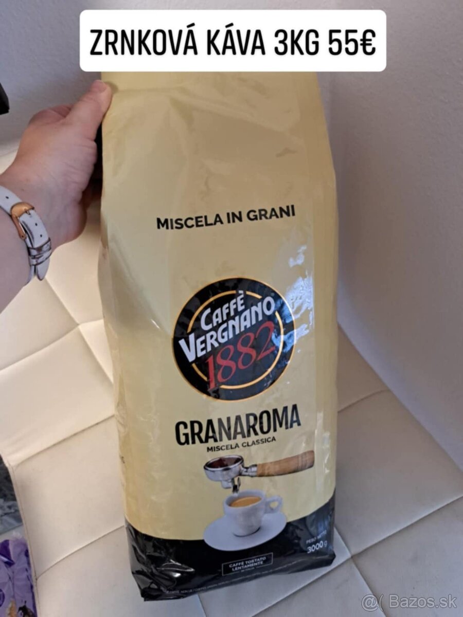Granaroma VERGNANO ZRNKOVA KAVA 3KG