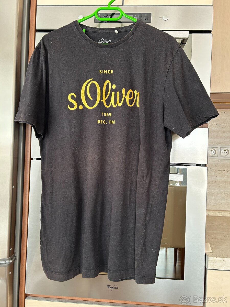 s.Oliver čierne tričko veľkosť XL