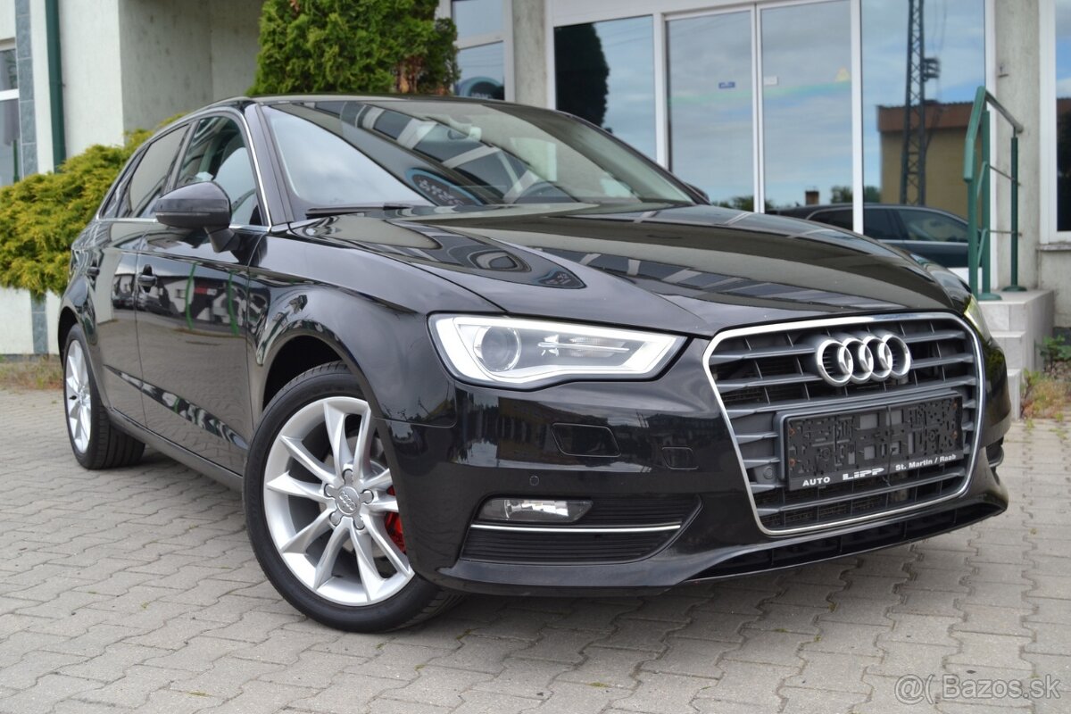 AUDI A3 2.0 TDI, R.2015, FÓLIE, TEMPOMAT, KOŽA, R17, XENÓNY