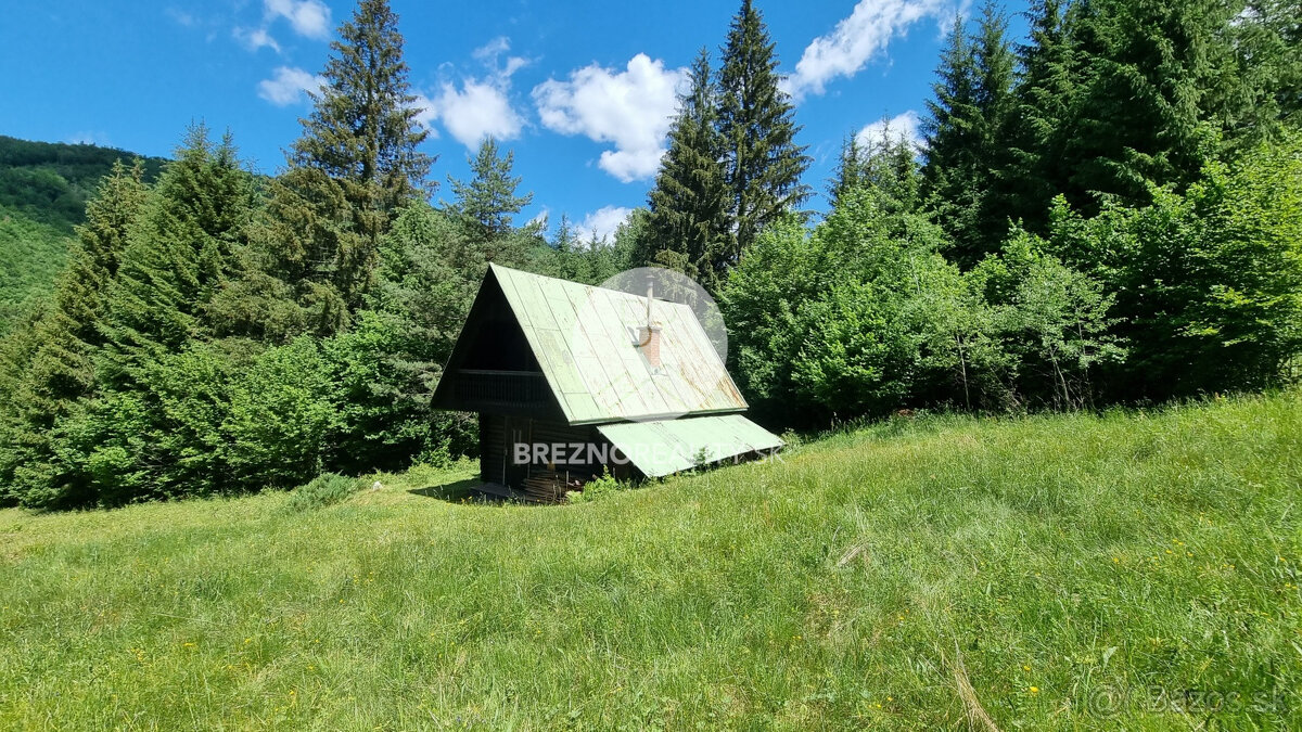 Rekreačný pozemok s drevenicou – Hronec - príroda, výhľady,