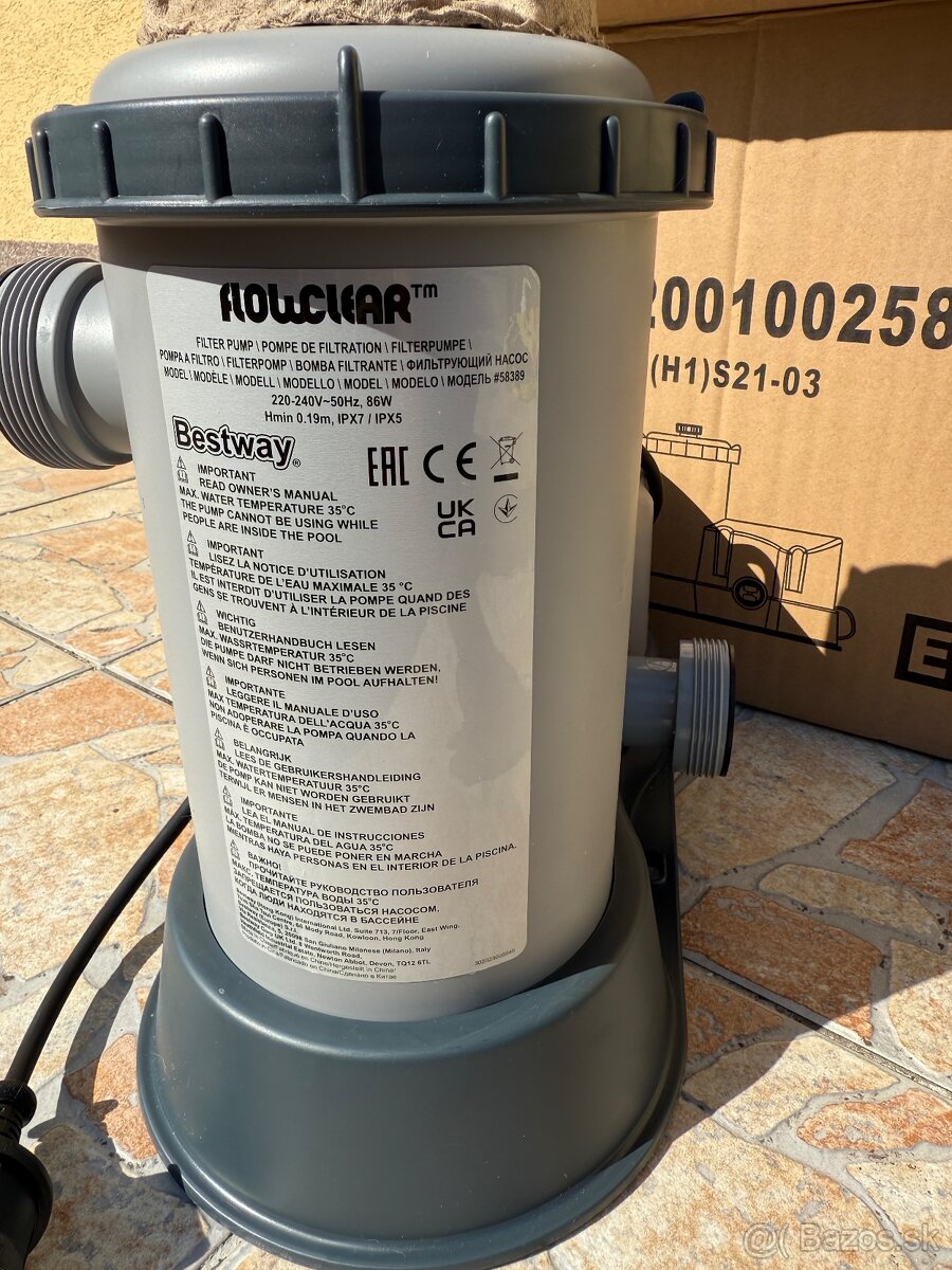 Bazénová filtrácia kartušová Bestway 5,678 l/h 58389