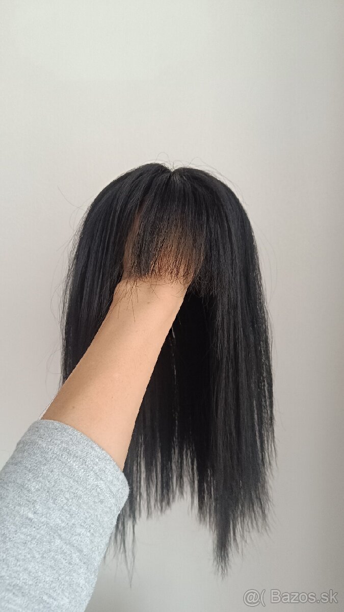 Príčesok Topper s ofinou na predĺženie vlasov čierne