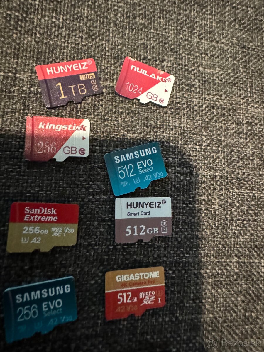 Predam čisto nové pamäťové karty od 10€ do 25€