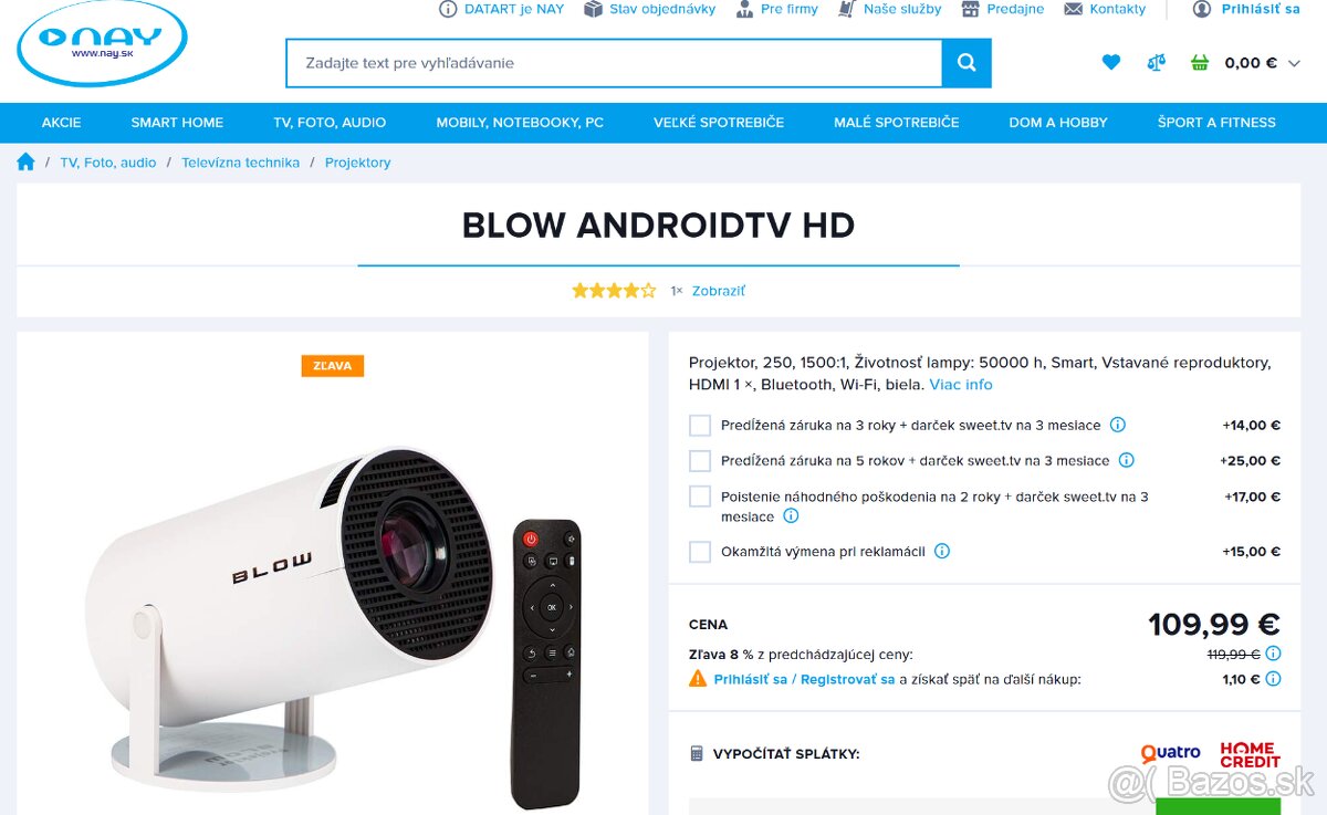 Projektor BLOW odskusany