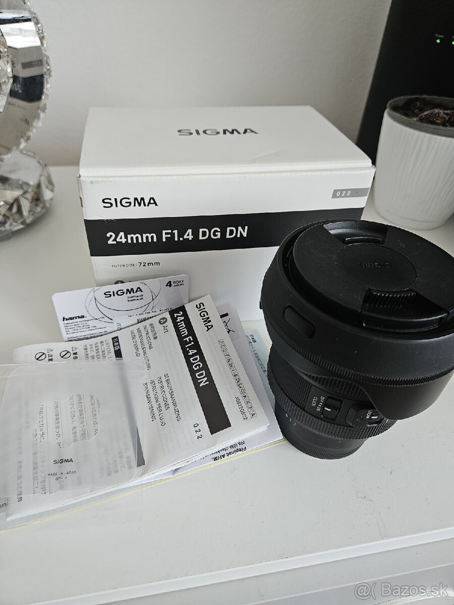 Sigma 24mm 1.4f DG DN art bajonet sony E