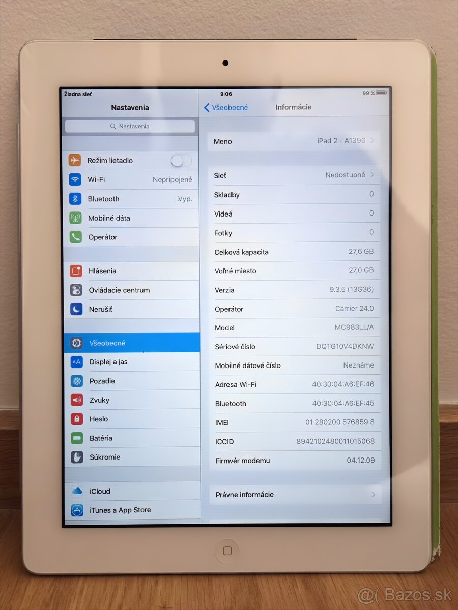 Stále Spoľahlivý Apple iPad 2 model A1396 WiFi/Sim - 32GB
