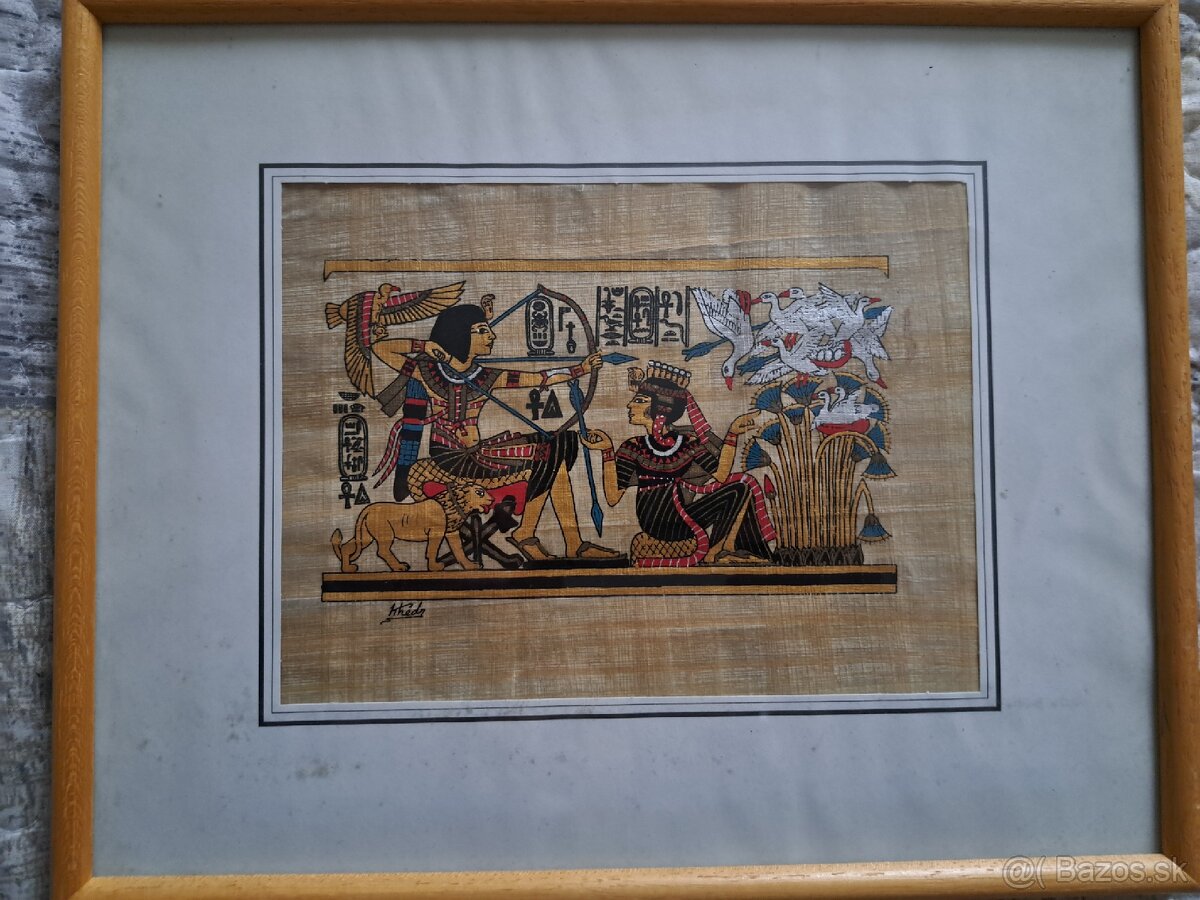 Egyptská maľba, papyrus, Autor: Khedr
