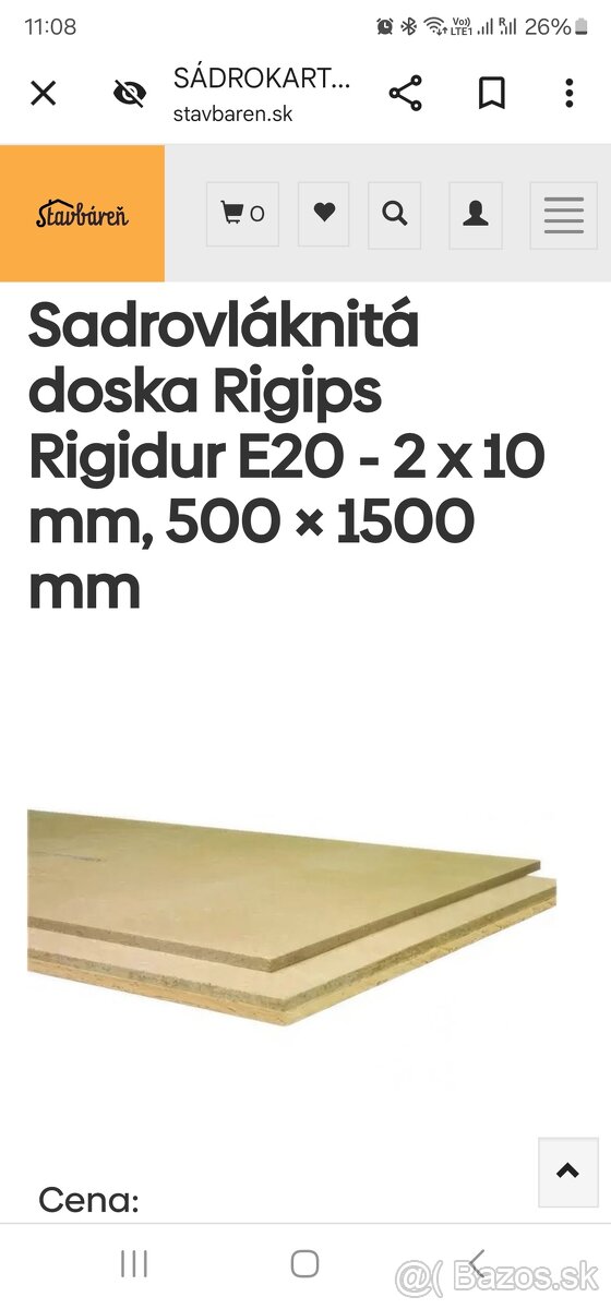 Podlahové dielce Rigidur E20 20x1500x500 mm, 0,75 m2 3ks.