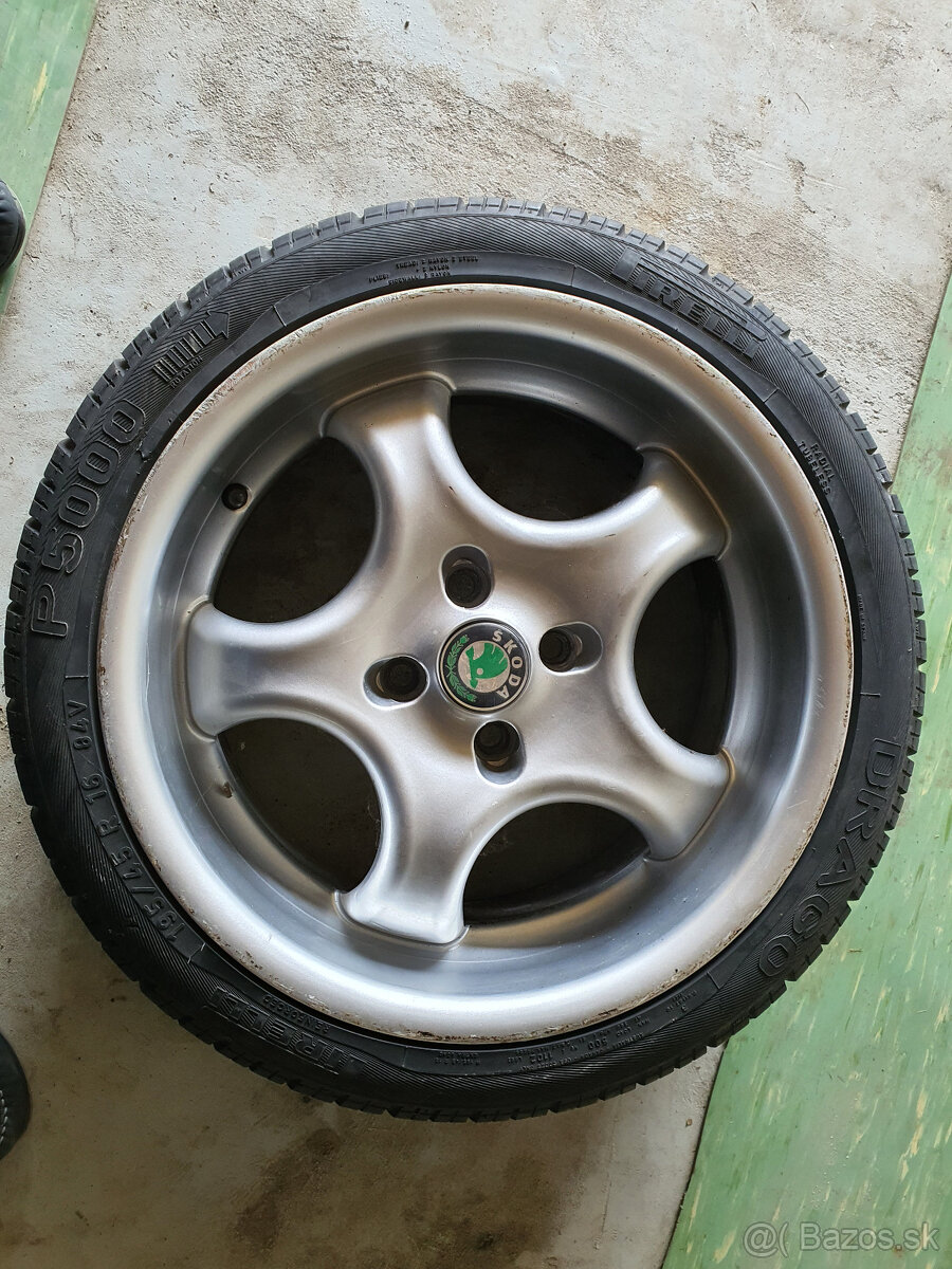predám hliníkové disky Škoda s pneu