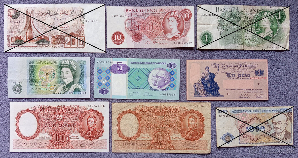 Bankovky z obehu svet 1
