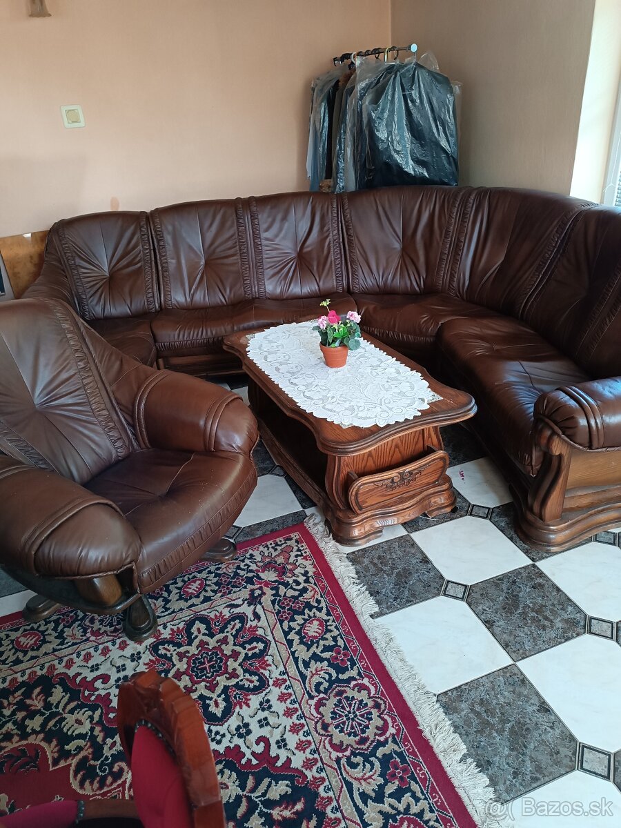 Kožená sedacia súprava