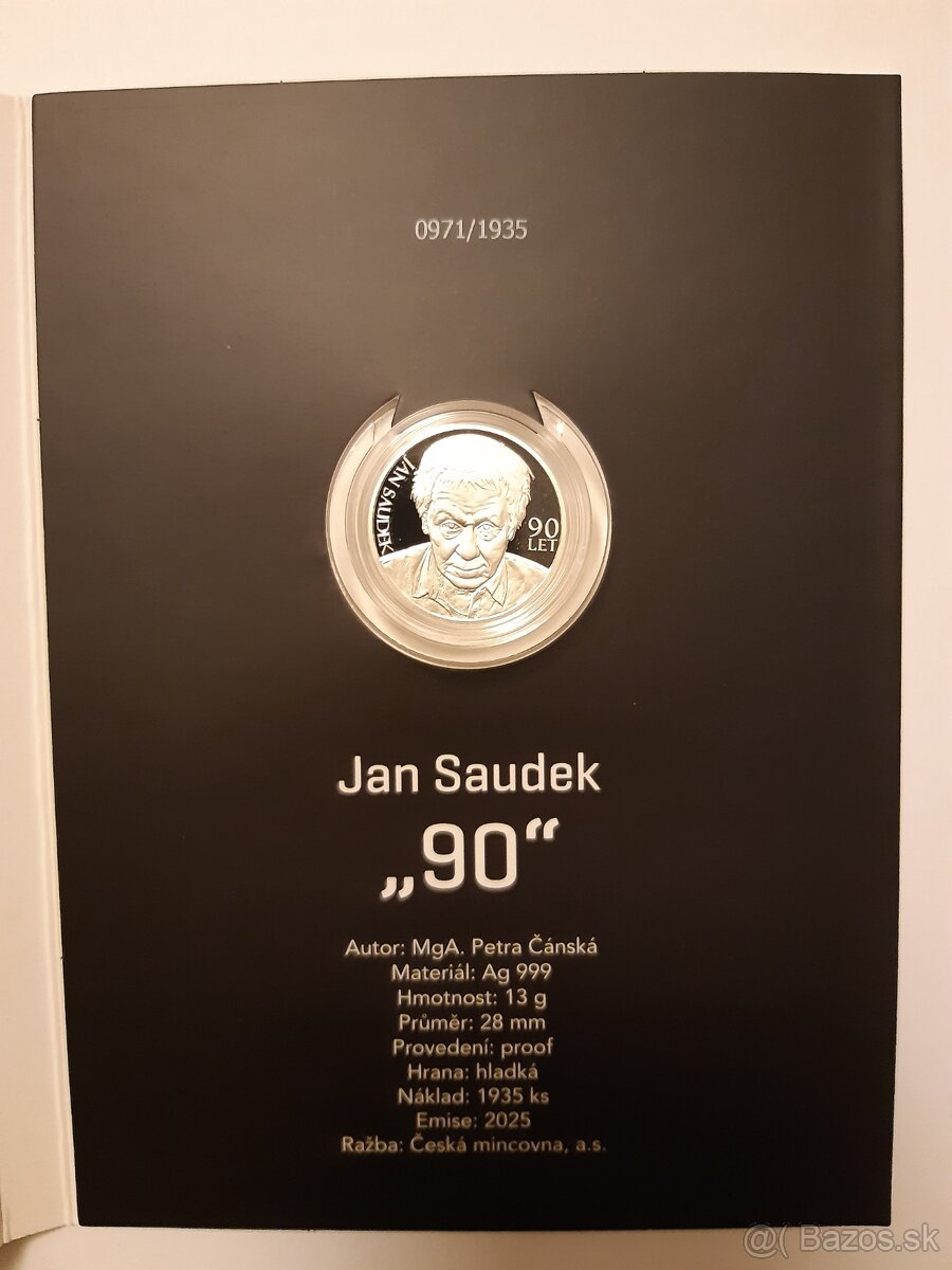 Strieborný groš Jan Saudek -90 rokov