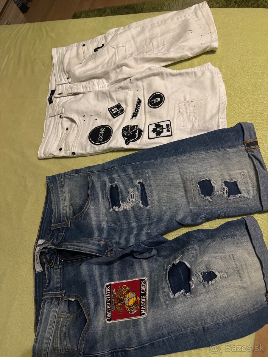 riflove stylove kratasy modre a buele velkost M