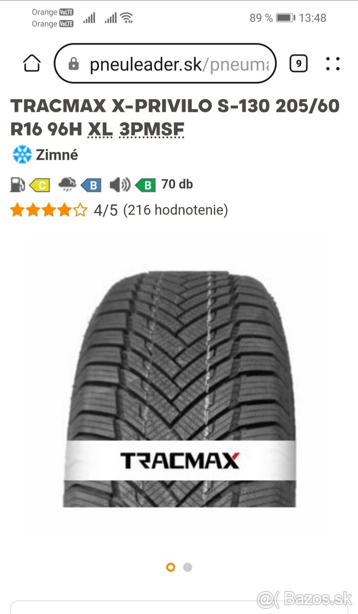 Zimné pneumatiky TRACMAX X-PRIVILO S-130