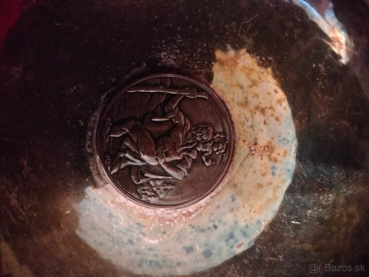 Ozdobný tanier striebro Nemecko Svätý Krištof