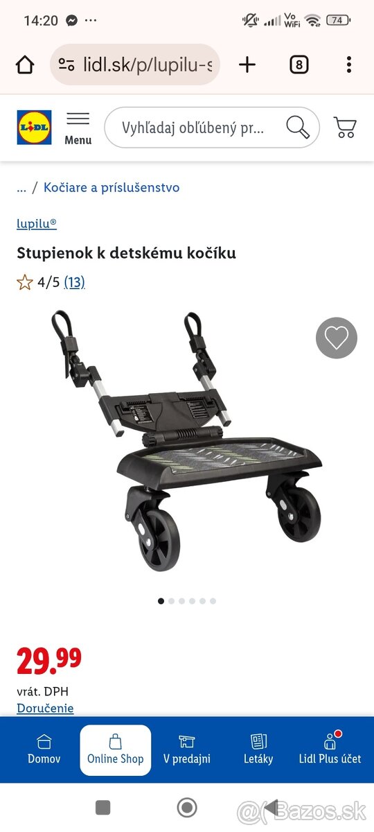 Stupienok ku kočíku