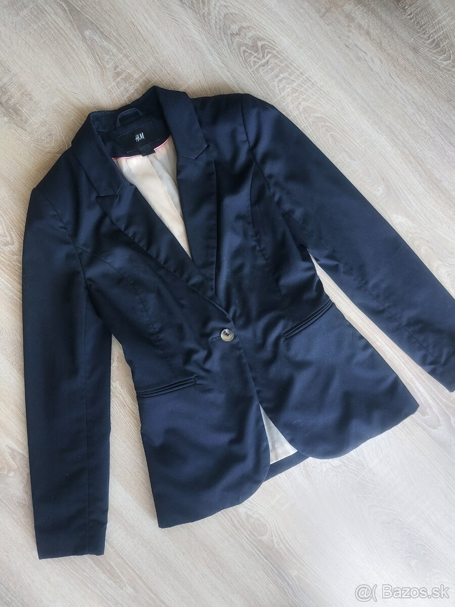 Elegantné čierne sako H&M XS